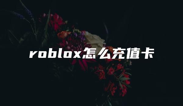 roblox怎么充值卡