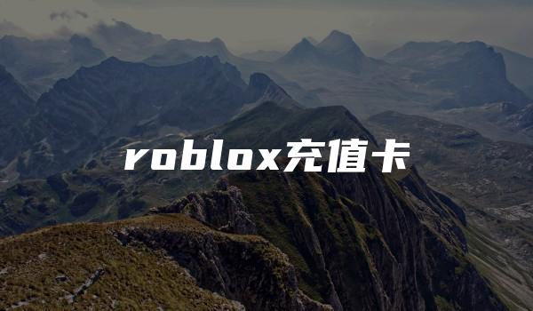 roblox充值卡