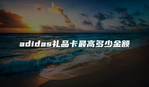 adidas礼品卡最高多少金额