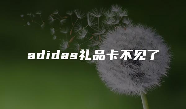 adidas礼品卡不见了