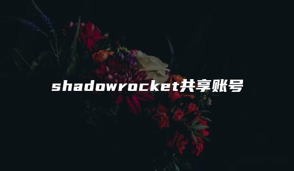 shadowrocket共享账号