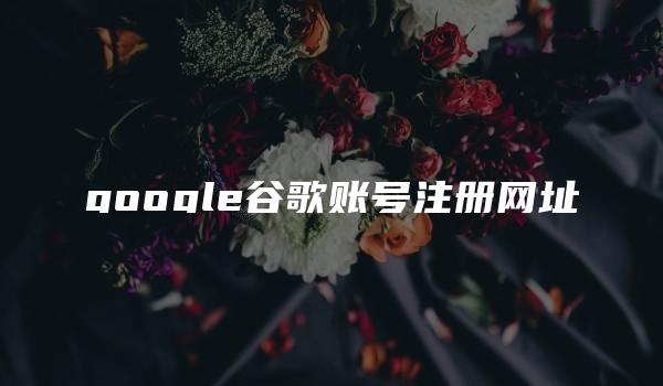 google谷歌账号注册网址