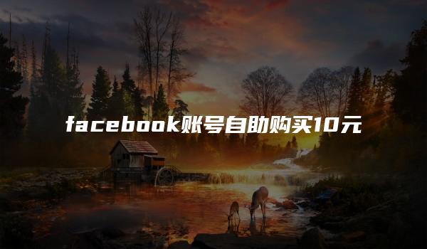 facebook账号自助购买10元