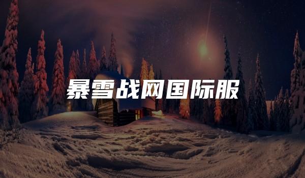 暴雪战网国际服