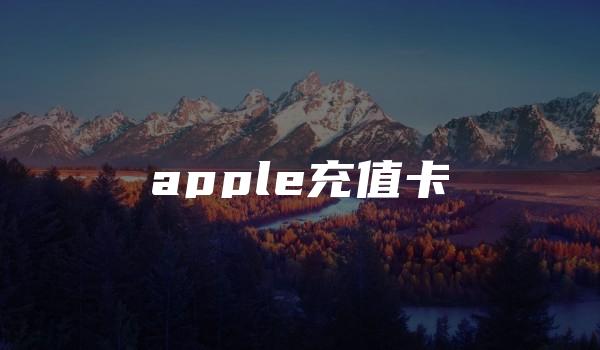 apple充值卡