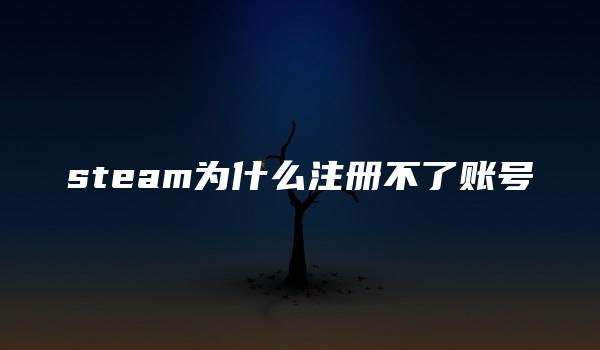 steam为什么注册不了账号