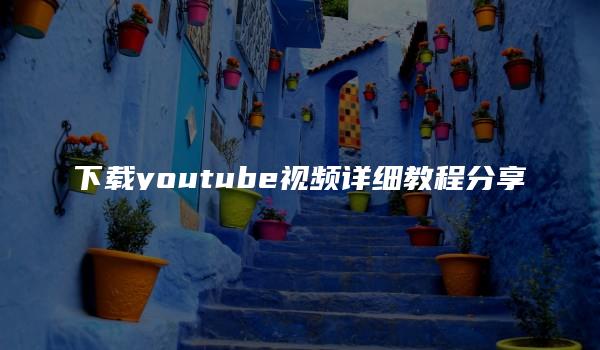 下载youtube视频详细教程分享