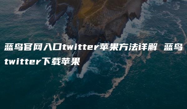 蓝鸟官网入口twitter苹果方法详解 蓝鸟twitter下载苹果