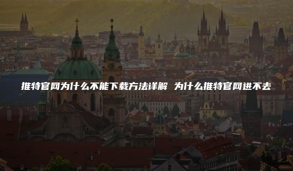 推特官网为什么不能下载方法详解 为什么推特官网进不去