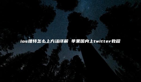 ios推特怎么上方法详解 苹果国内上twitter教程