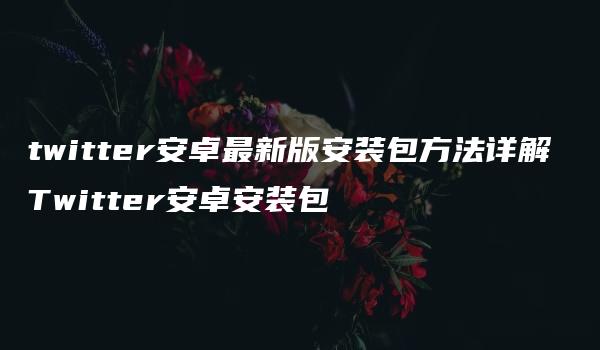 twitter安卓最新版安装包方法详解 Twitter安卓安装包