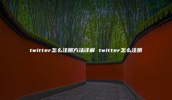 twitter怎么注册方法详解 twitter怎么注册