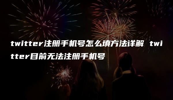 twitter注册手机号怎么填方法详解 twitter目前无法注册手机号