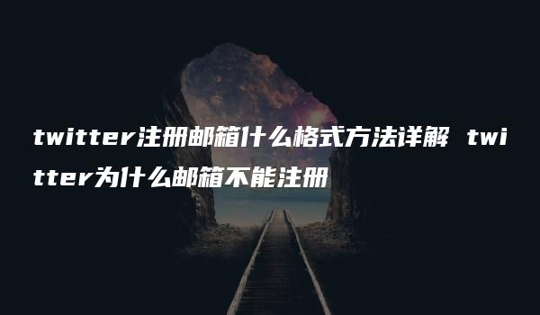 twitter注册邮箱什么格式方法详解 twitter为什么邮箱不能注册