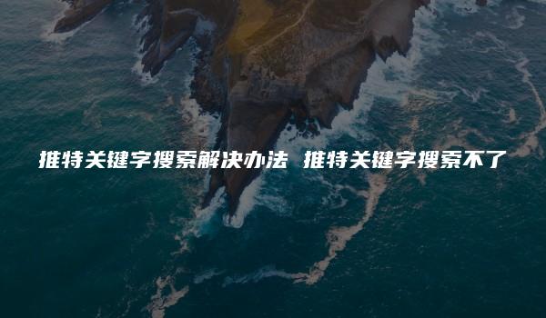 推特关键字搜索解决办法 推特关键字搜索不了