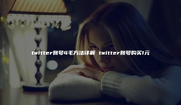 twitter账号4毛方法详解 twitter账号购买1元