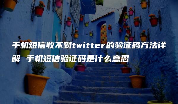 手机短信收不到twitter的验证码方法详解 手机短信验证码是什么意思