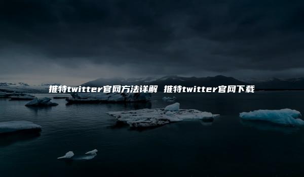 推特twitter官网方法详解 推特twitter官网下载