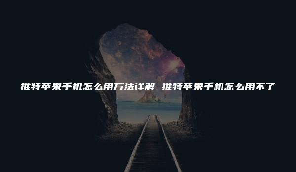 推特苹果手机怎么用方法详解 推特苹果手机怎么用不了