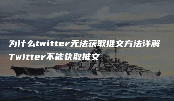 为什么twitter无法获取推文方法详解 Twitter不能获取推文