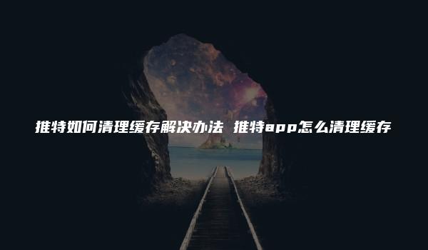 推特如何清理缓存解决办法 推特app怎么清理缓存