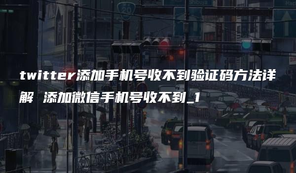 twitter添加手机号收不到验证码方法详解 添加微信手机号收不到_1