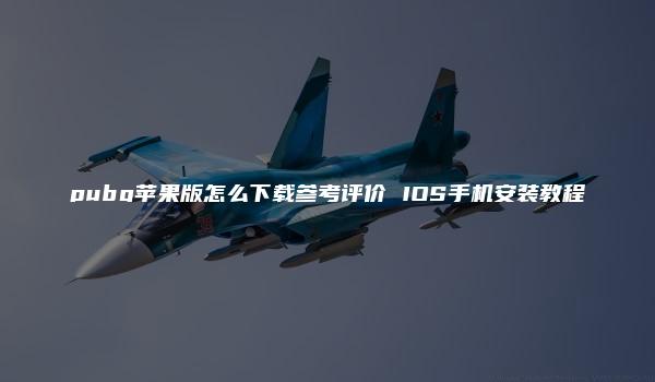 pubg苹果版怎么下载参考评价 IOS手机安装教程