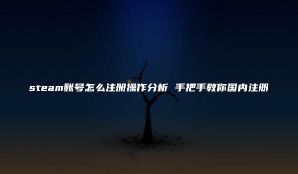 steam账号怎么注册操作分析 手把手教你国内注册