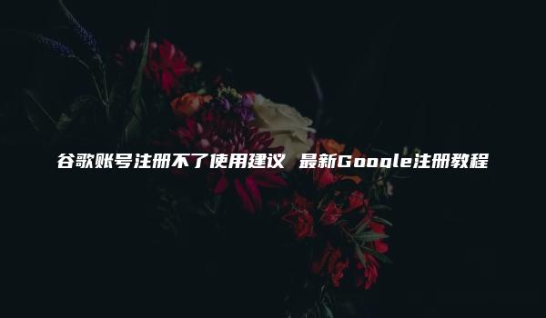 谷歌账号注册不了使用建议 最新Google注册教程