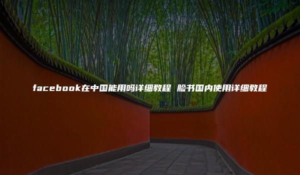 facebook在中国能用吗详细教程 脸书国内使用详细教程