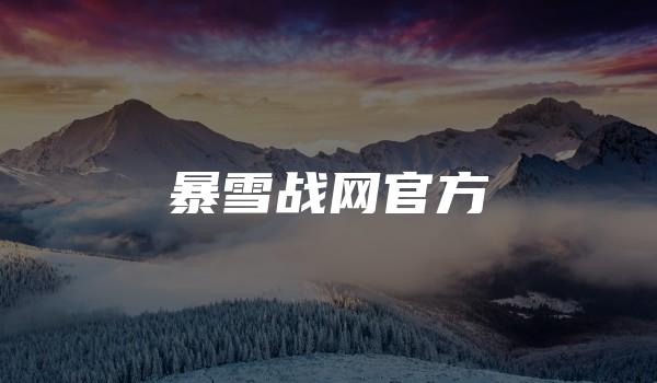 暴雪战网官方