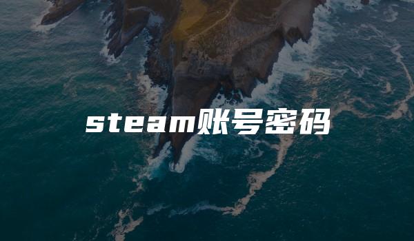 steam账号密码