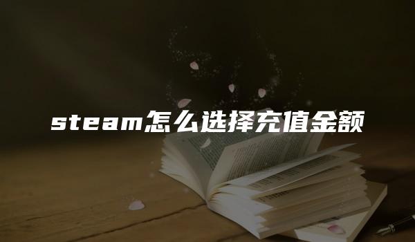 steam怎么选择充值金额