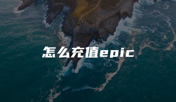 怎么充值epic