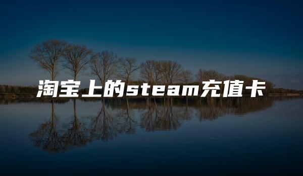 淘宝上的steam充值卡