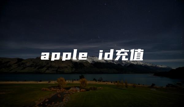 apple id充值