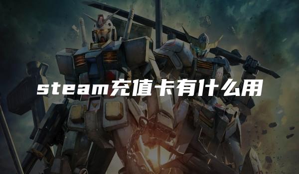 steam充值卡有什么用