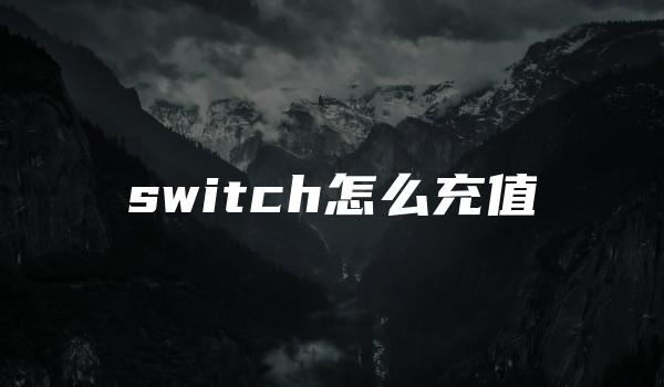 switch怎么充值