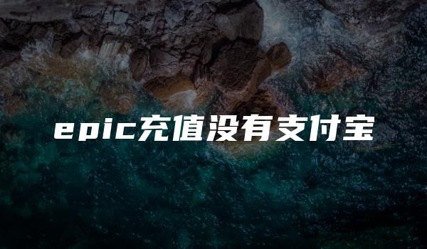 epic充值没有支付宝