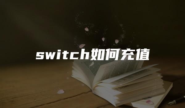 switch如何充值