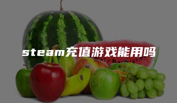 steam充值游戏能用吗