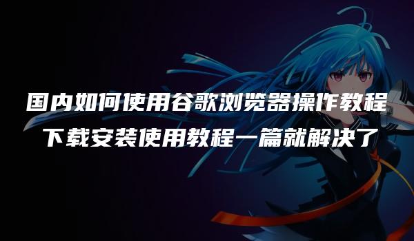 国内如何使用谷歌浏览器操作教程 下载安装使用教程一篇就解决了