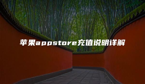 苹果appstore充值说明详解