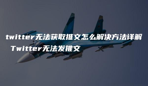 twitter无法获取推文怎么解决方法详解 Twitter无法发推文