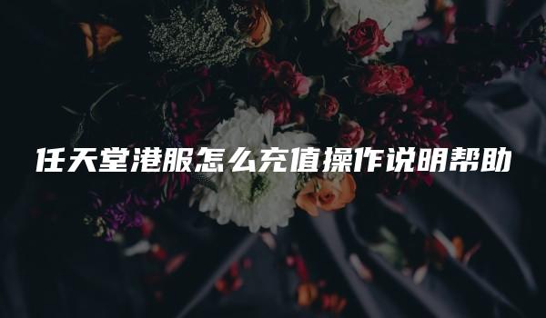 任天堂港服怎么充值操作说明帮助