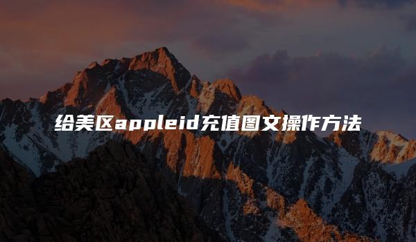 给美区appleid充值图文操作方法