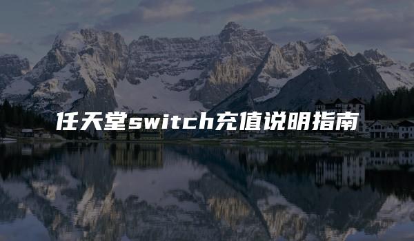 任天堂switch充值说明指南