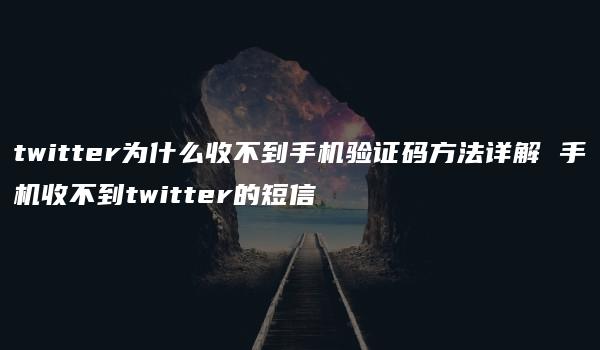 twitter为什么收不到手机验证码方法详解 手机收不到twitter的短信