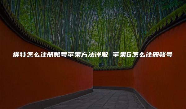 推特怎么注册账号苹果方法详解 苹果6怎么注册账号