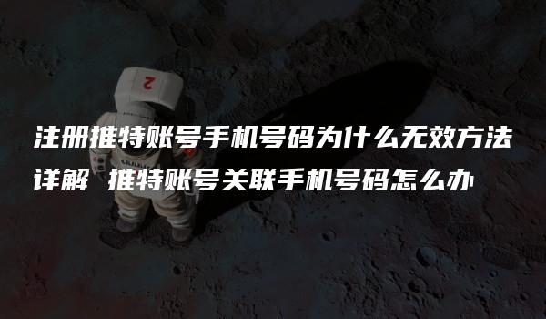 注册推特账号手机号码为什么无效方法详解 推特账号关联手机号码怎么办